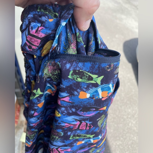 🐠Colorful Fish Print Swim Shorts trunks  Men’s Buoy Boat Size Large lined!  6” - Picture 8 of 8